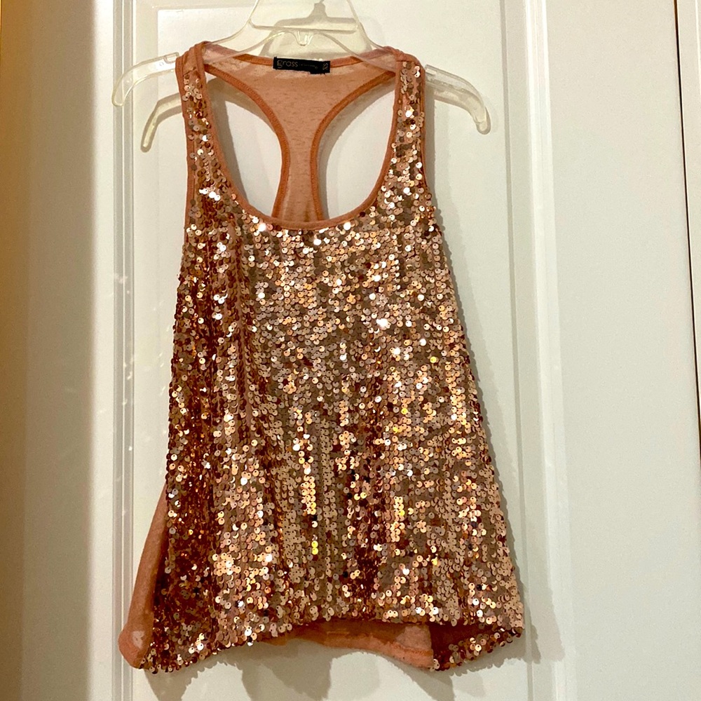 Rose Gold Sequin Tank Top